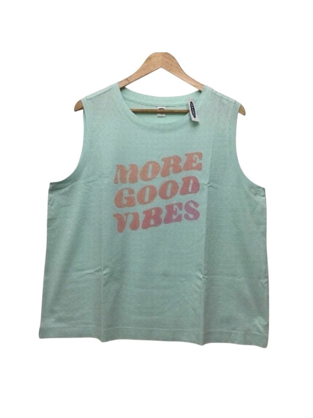 Nwt Retro Old Navy Boxy graphic muscle tee sleeveless shirt cotton XL Good